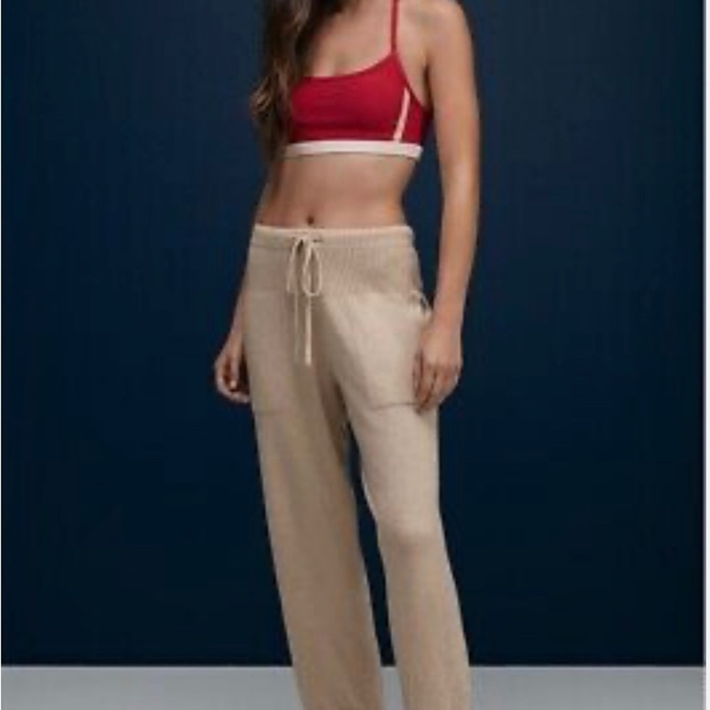 NWT Johnny Was Calme Taupe Beige Cashmere Joggers Pants!